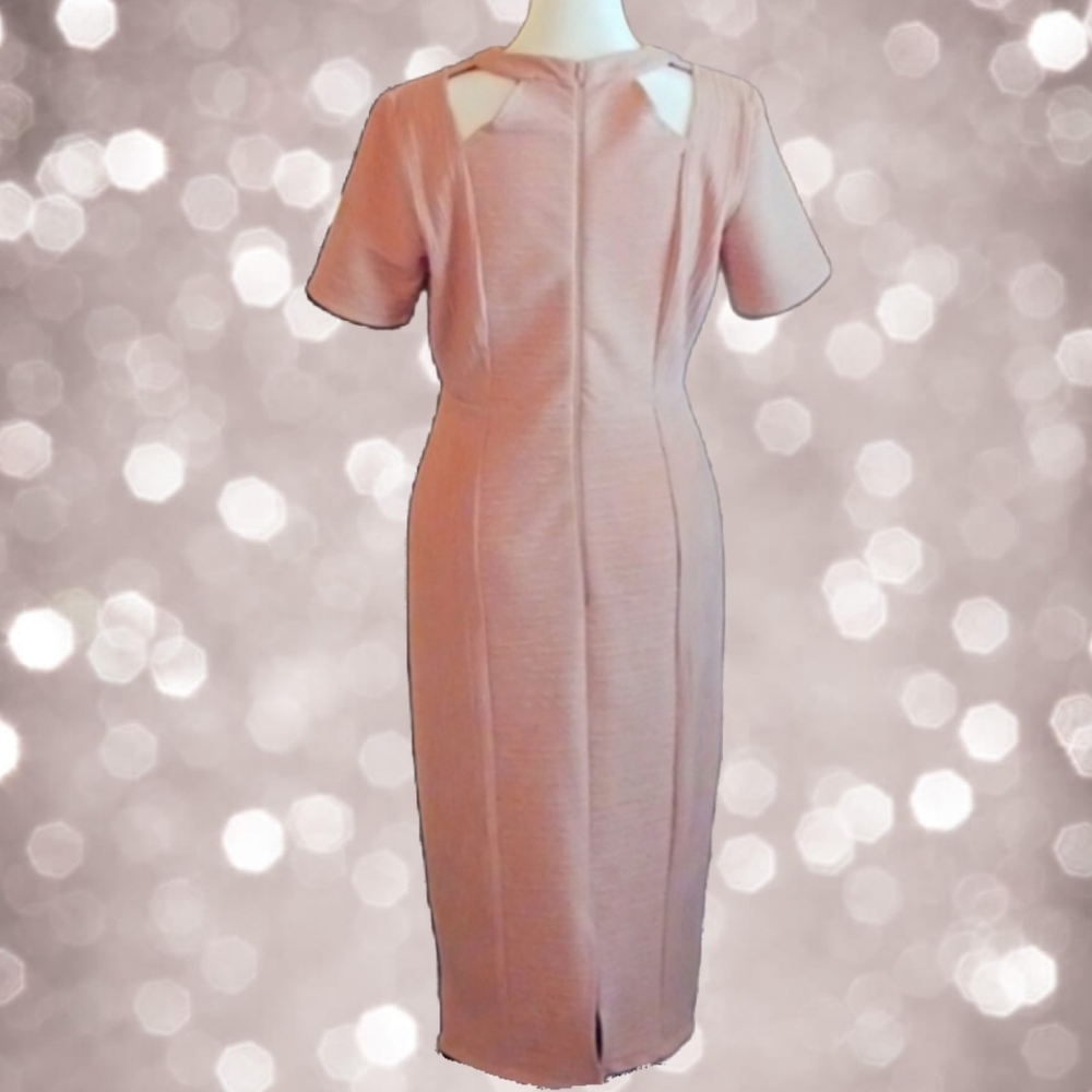 Asos pink dress size 6 bodycon midi - Picture 6 of 9